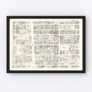 Vintage Map of Louisvillle, KY Business Section 1929