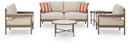 Bluff Trail - Loveseat, Lounge Chairs, Tables Set (Set of 5) - Beige by Unique Piece Furniture