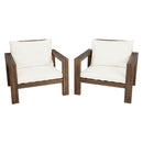 Stylish Outdoor Chair Set With Cushions For Garden (Set of 2)