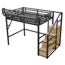 Loft Bed With Stairs, Storage Shelves, Wardrobe by HouseOfZazla