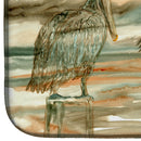 Pelicans on their perch Abstract Dish Drying Mat Absorbent Dish Drying Mat Pad for Kitchen Counter Dish Drainer Mat for Countertop, 14 x 21", Multicolor