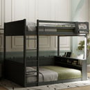 Bunk Bed With Built In Shelves, Storage Box, LED Light And USB Charging Station by HouseOfZazla