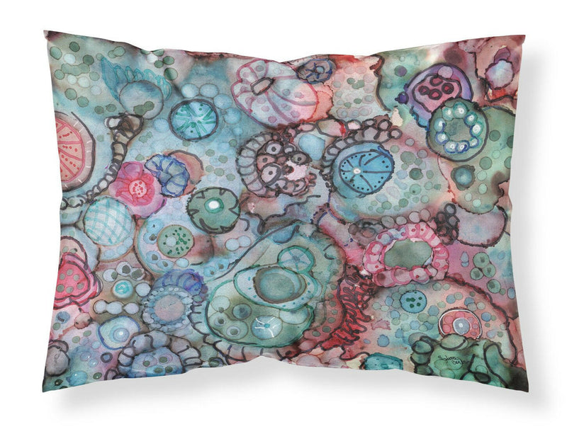 Abstract in Reds and Blues Fabric Standard Pillowcase 8982PILLOWCASE