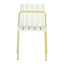 4 Piece Set Of Modern Color Block Designed Single Chairs With Folding Square Table