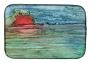 Abstract Sunset on the Water Dish Drying Mat – Absorbent, Artistic Kitchen Essentials 8984DDM