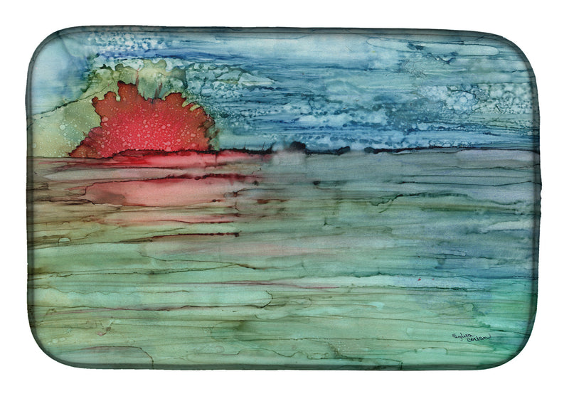 Abstract Sunset on the Water Dish Drying Mat 8984DDM