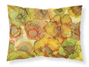 Abstract Flowers in Yellows and Oranges Fabric Standard Pillowcase – Artistic Decorative Front, White Back 8986PILLOWCASE