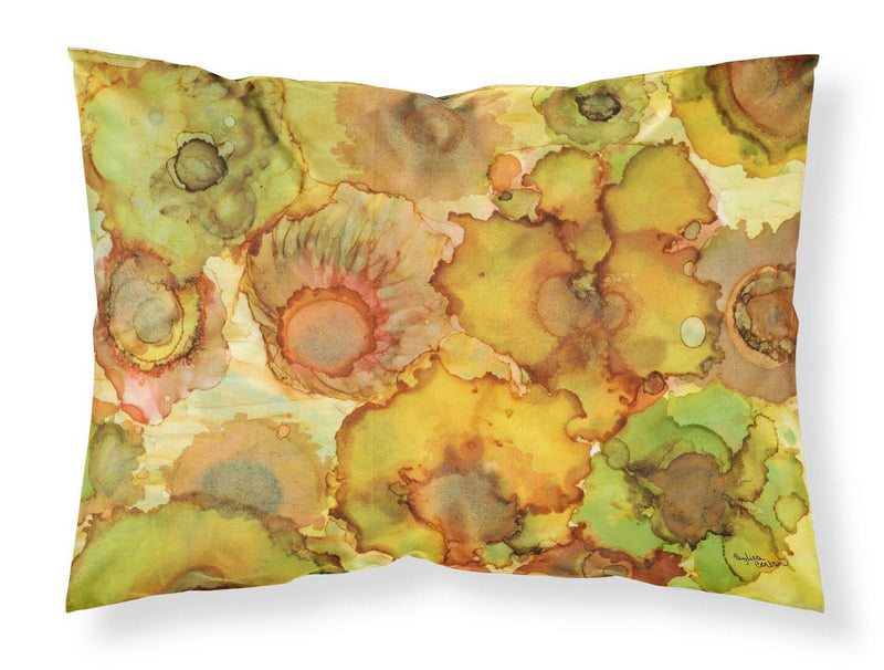 Abstract Flowers in Yellows and Oranges Fabric Standard Pillowcase 8986PILLOWCASE