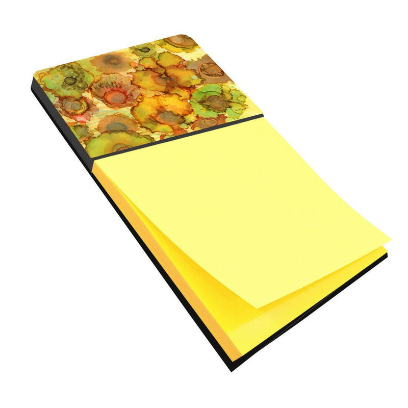 Abstract Flowers in Yellows and Oranges Sticky Note Holder 8986SN