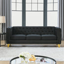 Modern Sofa With Button Tufting, Upholstered Couch For Living Room by HouseOfZazla