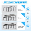 13x20 FT Metal Carport,Garage with Upgraded Triangle Reinforced Frame&4 Poles,Galvanized Steel Hardtop Roof,Heavy-Duty All-Weather Shelter for Car,Truck,Boat,Outdoor Storage by Montret