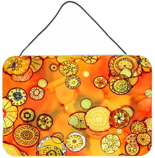 Abstract Flowers in Oranges and Yellows Wall or Door Hanging Prints 8987DS812