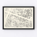Vintage Map of New Orleans, LA Business Section 1929
