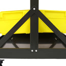 90 Parts Bin Shelving Storage Organizer With Locking Wheels For Shop Garage And Home - Black / Yellow by HouseOfZazla