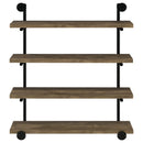Elmcrest 39-inch 4-shelf Wall Bookshelf Rustic Oak