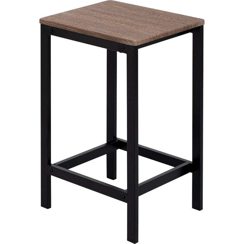 5-Piece Compact Bar Table Set with Table and Stools - Modern Industrial Design, Space-Saving Furniture for Dining Room and Breakfast Nook (Dark Brown)
