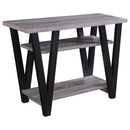 Rectangle Sofa Table With V Line Design - Gray by HouseOfZazla