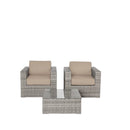 Wicker Seating Group Set With Table And Cushions by Unique Piece Furniture