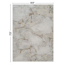 Geometrix - 5'3" X 7'3" Area Rug With Geometric, 3D Effect - Ivory / Gray by HouseOfZazla