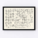 Vintage Map of Oakland, CA Business Section 1929