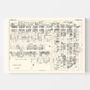 Vintage Map of Ottawa, Canada 1929