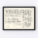 Vintage Map of Ottawa, Canada 1929