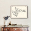 Vintage Map of Pawtucket, RI Business Section 1929