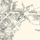 Vintage Map of Pawtucket, RI Business Section 1929