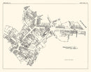 Vintage Map of Pawtucket, RI Business Section 1929