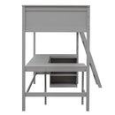 Loft Bed With Shelves With Desk by HouseOfZazla