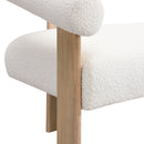 Round Armrest Loveseat (Beige + Natural) by HouseOfZazla