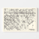 Vintage Map of Pittsburgh, PA Business Section 1929
