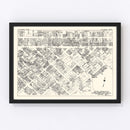 Vintage Map of Pittsburgh, PA Business Section 1929
