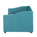 Upholstered Daybed Sofa Bed With Trundle Bed And Wood Slat by HouseOfZazla