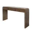 Dark Table with 3-Drawer Storage