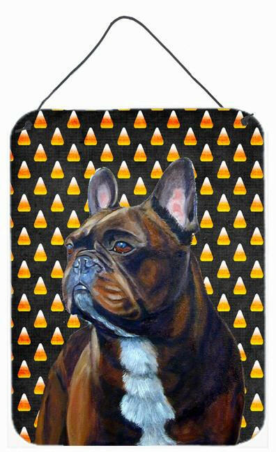 French Bulldog Candy Corn Halloween Portrait Wall or Door Hanging Prints