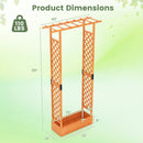 89 Inch Tall Wooden Raised Garden Bed with Side Trellis and Hanging Roof Drainage Holes by LJGDeals