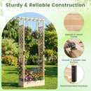 89 Inch Tall Wooden Raised Garden Bed with Side Trellis and Hanging Roof Drainage Holes by LJGDeals