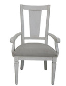 Katia - Arm Chair (Set of 2) - Light Gray / White