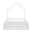 House Platform Bed With Guardrail by HouseOfZazla