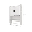 Bathroom Wall Cabinet with Doors, Adjustable Shelf, Towel Bar, and Paper Holder by HouseOfZazla