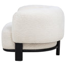 Lawler Upholstered Barrel Back Accent Chair Ivory and Black by Unique Piece Furniture