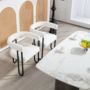 Contemporary Designed Chenille Fabric Upholstered Accent/Dining Chair/Barrel Side Chairs Kitchen Armchair for Living Room set of 2 (Beige Chenille)