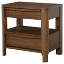 Verona - 2 Drawer Bedside Table With Hidden Storage - Walnut by HouseOfZazla