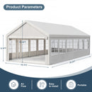 20'x40' Carport Car Canopy Party Tent with Removable Sidewalls by HouseOfZazla