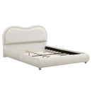 Upholstered Platform Bed Frame With Curved Headboard by HouseOfZazla