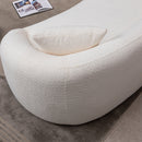 Curved 3 Seater Sofa For Living Room - White by HouseOfZazla