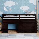 Loft Bed With Cabinet And Shelf