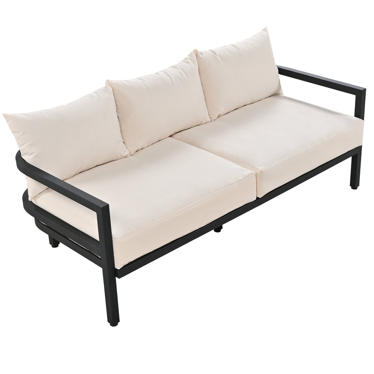 U_Style Multi-Person Outdoor Steel Sofa Set with Coffee Table, photo 10 of 10