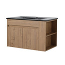 30 Inch Bathroom Vanity With Black Ceramic Basin and Adjust Open Shelf (KD-PACKING)